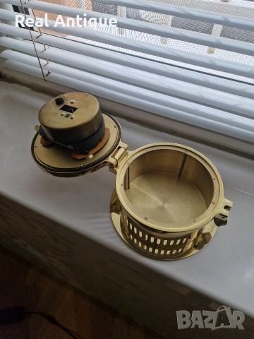 Прекрасен антикварен немски бронзов яхтен корабен часовник Barigo , снимка 6 - Антикварни и старинни предмети - 54218908