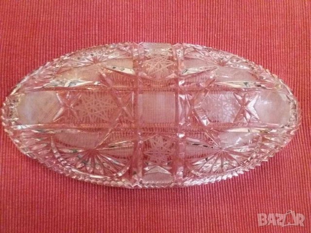 Кристална купа, фруктиера. , снимка 4 - Антикварни и старинни предмети - 31624065