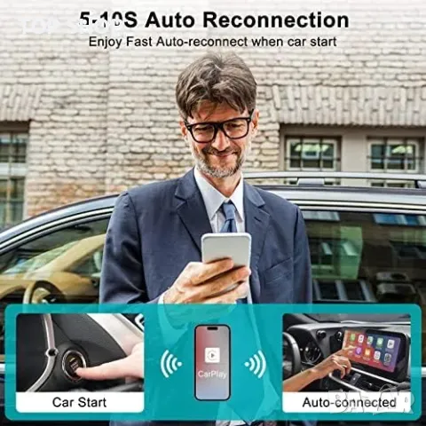 Нов Bluetooth CarPlay адаптер за автомобили с фабричен CarPlay след 2017, снимка 7 - Друга електроника - 49509391