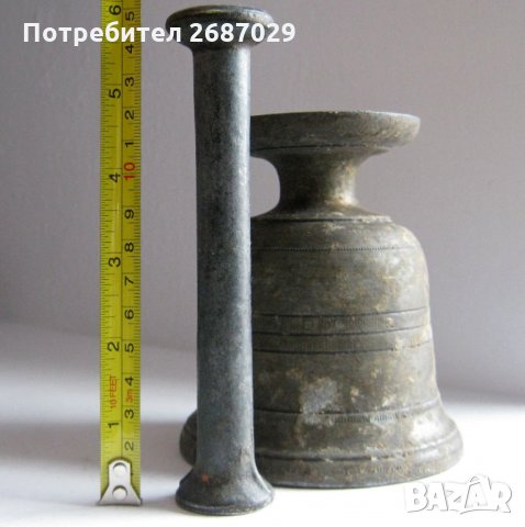  стар хаван  чукало метал, снимка 3 - Антикварни и старинни предмети - 29743808