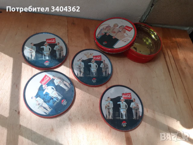 Coca Cola Кока Кола стари колекционерски подложки за чаши, снимка 3 - Антикварни и старинни предмети - 51132398