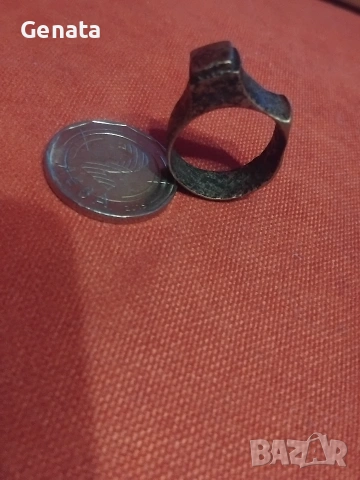 Стар пръстен месинг бронз , снимка 7 - Пръстени - 53019720