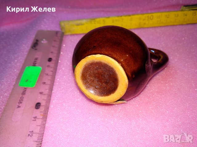 КЕРАМИЧНО БЪРДУЧЕ СВИРКА РЪЧНА МАЙСТОРСКА ИЗРАБОТКА ТРАДИЦИОНЕН ЕТНО СУВЕНИР ГЛЕДЖОСАНА ГЛИНА 42851, снимка 12 - Декорация за дома - 44297403