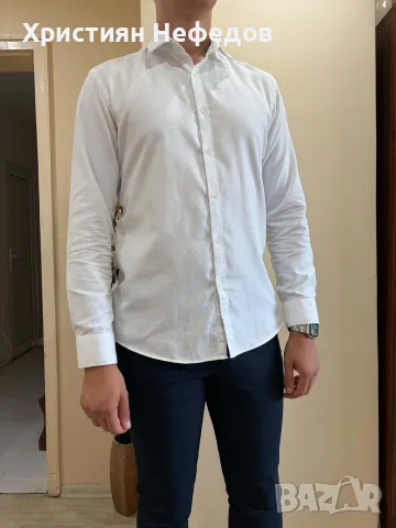 Бяла риза Zara Slim Fit