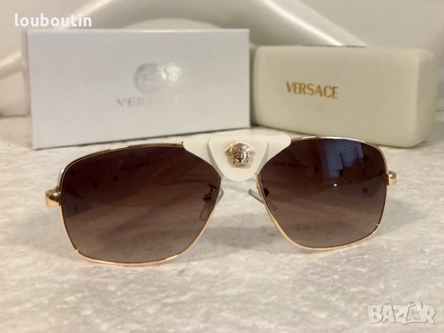 Versace 2021 унисекс слънчеви очила с кожа дамски,мъжки слънчеви очила, снимка 3 - Слънчеви и диоптрични очила - 32200331