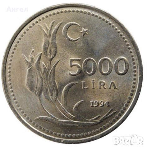 5.000 лири Турция - 1994, снимка 1 - Нумизматика и бонистика - 40206232