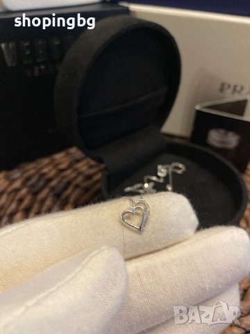 Колие с диамант сърце от Padentif or Blanc -40% -0.04 карата, снимка 1 - Колиета, медальони, синджири - 42356889