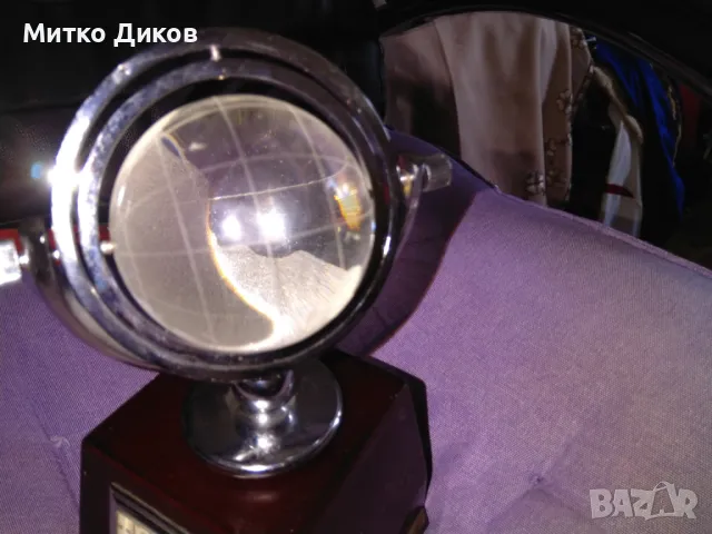 Глобус на света с термометър часовник и барометър-4 в едно