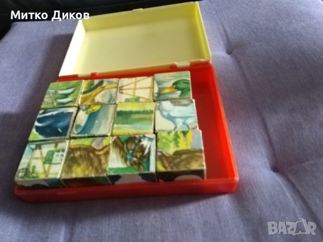 Детски пъзел 12 части 6 фигури дървен в пластмасова кутия, снимка 5 - Игри и пъзели - 44450122