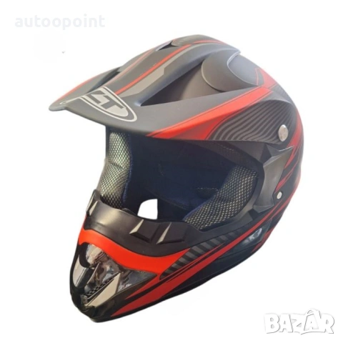 Детска Мотокрос каска червена 721312