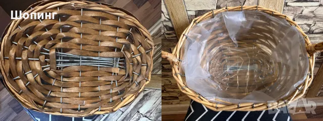 Нови плетени кошници с метал, снимка 3 - Декорация за дома - 50163931