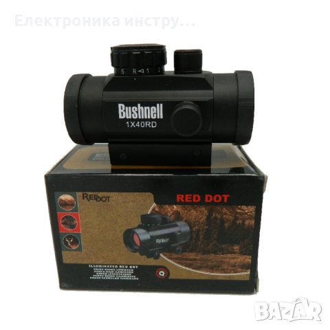 Оптически прицел бързомер Bushnell 1x40 , бързомерец, черен, снимка 3 - Оборудване и аксесоари за оръжия - 42376057