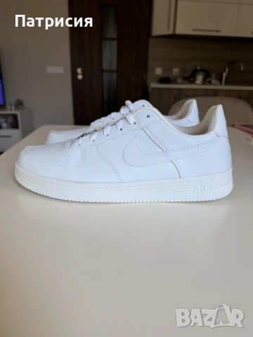Бели мъжки сникърси маратонки Nike Air Force 1 Low ниски кецове, размер 45, бял цвят, white, AF1, снимка 6 - Кецове - 56042889