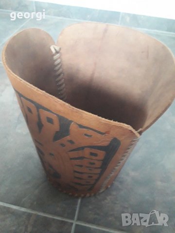 Кофа кашпа от естествена кожа    16/4, снимка 6 - Декорация за дома - 30087462