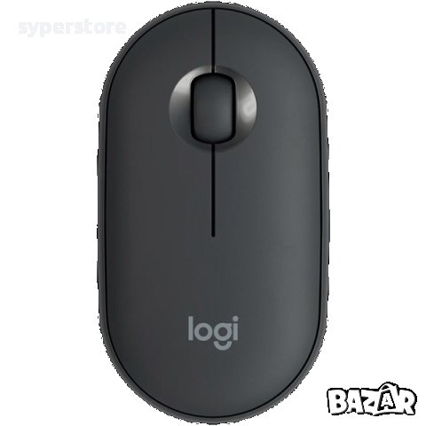 Мишка Безжична Logitech M350S Pebble 2 910-007015 1000dpi 3btn Оптична TONAL GRAPHITE Silent Touch T, снимка 1 - Клавиатури и мишки - 42514242