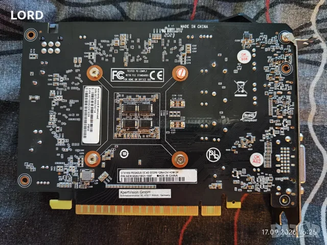 Видеокарта Gainward GTX 1650 4GB Pegasus OC, снимка 2 - Видеокарти - 56118495