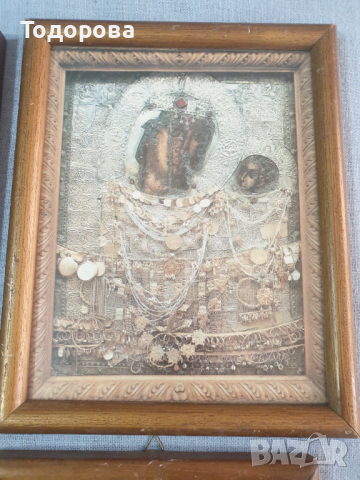 Лот 1- стари домашни икони - 4 броя, снимка 3 - Антикварни и старинни предмети - 44629193