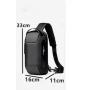 Мъжка чанта за през рамо Crossbody с USB зареждане, водоустойчива и с противокраден джоб, снимка 7