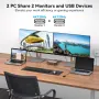 FQuanmap 4K120Hz USB C Докинг Станция с KVM превключвател за 2 монитора и 2 лаптопа, снимка 4