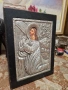 Страхотна антикварна сребърна икона със сертификат , снимка 5