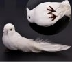 Декоративен бял Гълъб изкуствен гълъбче украса декор сватба торта парти фигурка , снимка 3