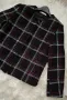 Черно сако в едро каре от бели, червени и сиви ивици Л/ХЛ размер , снимка 3