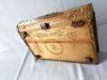 Стара дървена кутия, дърворезба, меден обков, снимка 12