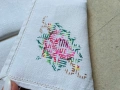 Красиви ръчно бродирани салфетки с рози от Англия, 5 бр, , снимка 7