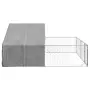 vidaXL Открита кучешка колиба с бягаща пътека 5x3x1,9 m, снимка 4