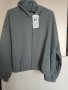 Сив къс суичър с цип и качулка, снимка 3