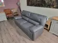 Сив кожен диван тройка, снимка 14