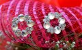Нежни обеци с кристали по ухото - модел 4, снимка 1 - Обеци - 39104987