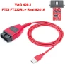 VAG COM KKL 409.1 FTDI FT232RL Real 9241A за VW/Audi/Seat/Skoda , снимка 1
