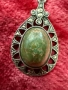 Сребърен медальон / колие с Варисцит и марказити. №7473, снимка 4