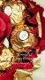 Сърце от червени рози и бонбони Ferrero Roche , снимка 1 - Изкуствени цветя - 39479514