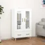 vidaXL Висок шкаф, бял, 70x31x115 см, инженерно дърво, снимка 2