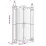 vidaXL Градинска порта черна 121x8x180 см ковано желязо, снимка 6