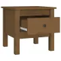 vidaXL Странични масички 2 бр меденокафяви 40x40x39 см бор масив, снимка 9