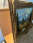 алпийски пейзаж/платно/ в масивна барокова рамка, снимка 8