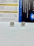 Сребърни обеци с мойсанит (Диамант) 1 карат, снимка 1