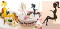 Седнала Дама Лейди Златист черен твърд акрил топер украса декор за торта рожден ден моминско парти