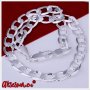Посребрен мъжки ланец Колие 12mm 53см бижутерия, синджир, бижу, ланче, снимка 18