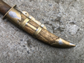 стар български нож "Вълчи зъб" с кания, снимка 5