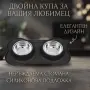Двойна купа за домашни любимци, с неръждаеми купички и противоплъзгаща силиконова основа, снимка 4