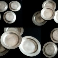 Викториански метални чинии -Zinn, снимка 5 - Антикварни и старинни предмети - 37303835