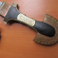 ГОЛЯМА Кумая ханджар джамбия нож османски тип нож за декор възстановки театър, снимка 2 - Антикварни и старинни предмети - 39375167