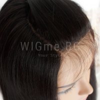 Дълга черна лейс фронт перука Сиси, снимка 4 - Аксесоари за коса - 30114423