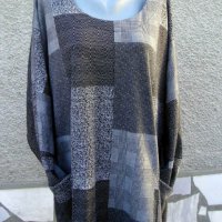 8XL Нова  черно/бяла блуза , снимка 1 - Блузи с дълъг ръкав и пуловери - 39236077