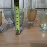 Стъклени чаши чашки цветно стъкло, снимка 5 - Антикварни и старинни предмети - 36920664