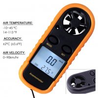 Цифров анемометър термометър с компактни размери, снимка 6 - Други инструменти - 21807784